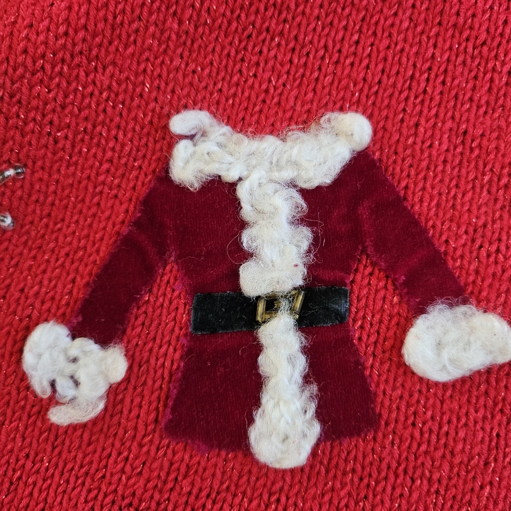 2001 Vintage Susan Bristol Hand Embroidered Ugly Christmas Sweater Cardigan VTG - Picture 12 of 16